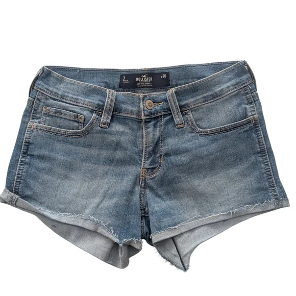 HOLLISTER Low Rise Denim Shorts Size 26 - Picture 1 of 8